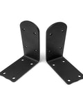 Heavy Duty Matte Black L Corner Brackets, 2 Pack Wall Mounted Shelf Supports For DIY Furniture, Rust Resistant Steel Triangular Braces.