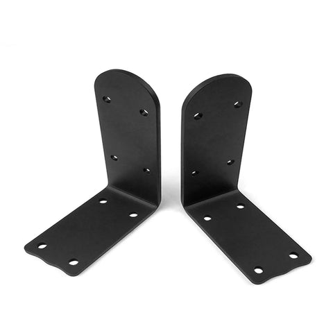 Heavy Duty Matte Black L Corner Brackets, 2 Pack Wall Mounted Shelf Supports For DIY Furniture, Rust Resistant Steel Triangular Braces.