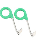 Pro Grade Grafting Ring Cutter Tool Set 2 Pack Fine Edged Trimmers for Gardening and Fruit Trees Quick Ring Stripping Neat Cuts and Minimal Bark Damage Ideal for Home Gardeners green metal