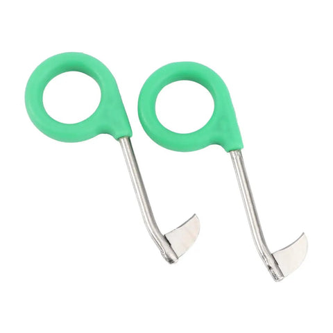 Pro Grade Grafting Ring Cutter Tool Set 2 Pack Fine Edged Trimmers for Gardening and Fruit Trees Quick Ring Stripping Neat Cuts and Minimal Bark Damage Ideal for Home Gardeners green metal
