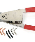 Extra Large Universal Convertible Retaining Ring Pliers With Ratchet Lock And Cushioned Grips, Quick Push Button Conversion From Internal To External Rings, For Internal Rings 1-13/16 In To 4 In And External Rings 1-1/2 In To 4 In, 3152D with included replacement tips.