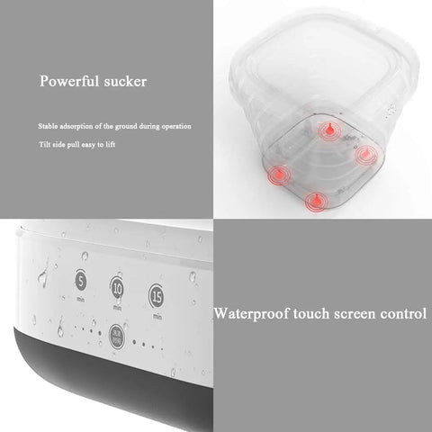 Portable Foldable Washing Machine Mini Washer, waterproof touch screen control, compact design, easy to lift and use.