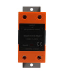 Heavy Duty Solid State Relay With Heatsink For DC Control To AC Output 100 Amp High Current 10A 25A 40A Variants Single Phase DIN Rail Mount Power Switch For Industrial Automation Motor Control And Panel Applications, front view