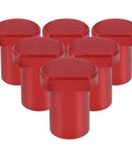 Six Pack Aluminum Workbench Dog Clamps With Low Profile Design Scratch Resistant Surface showcasing red finish