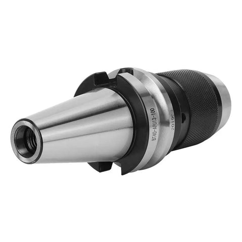 Built To Last Beefy BT40 APU13 100 Drill Chuck Tool Holder for CNC Milling Machines, high-speed steel, side view