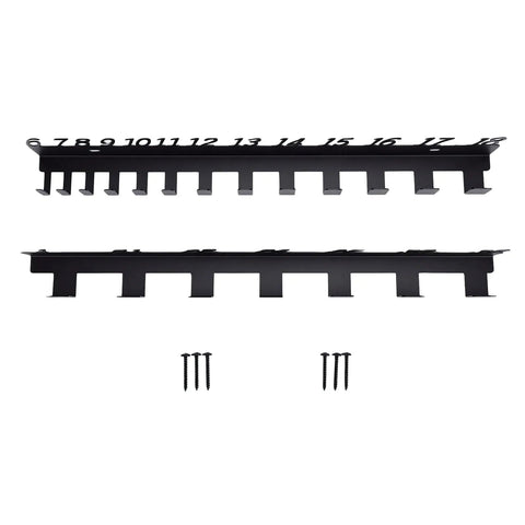 20 Slot Wall Mount Wrench Rack Organizer with Numbered Slots for 6mm to 32mm Wrenches, pro-grade steel, includes mounting screws.