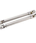Beefy Stainless Steel M4 Drive Shaft Set For 1 To 10 RC Crawlers Universal Cross Knot With Brass Ball High Torque Spline Design Fits Axial SCX10 II 139mm Red