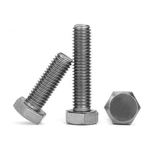 Heavy Duty Ta2 Titanium Hexagon Screws M20X180MM Industrial Grade Fasteners showing two bolts and one hex head from different angles.