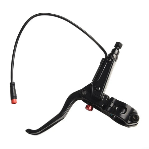 Left Hand Electric Bike Brake Lever For Hall Motor, 3 Pin Power Cut Off Hydraulic Disc Brake Handle, Black Aluminum Alloy
