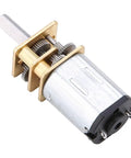Compact 6V DC Gear Motor With Metal Gearbox For Tiny Projects N20 Micro Geared Motor Low Speed High Torque shown in close-up angle.