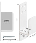 Heavy Duty 2x4 Door Barricade Brackets Set Of Two For Home Security White Built To Last Easy Install Door Bar Holder Brackets Tough As