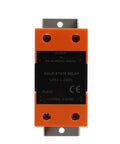 Heavy Duty Solid State Relay With Heatsink For DC Control To AC Output 100 Amp High Current 10A 25A 40A Variants Single Phase DIN Rail Mount Power Switch For Industrial Automation Motor Control And Panel Applications, front view