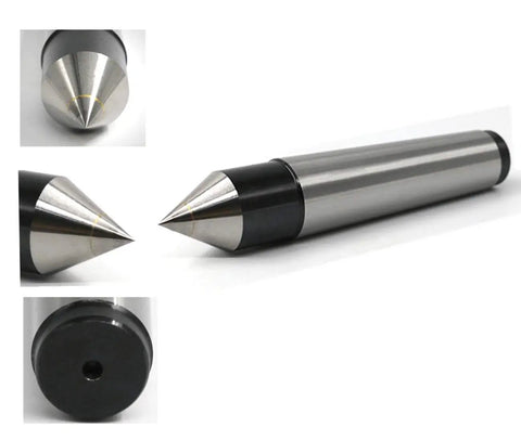 60 Degree Carbide Tip Dead Center For Lathes, 100mm Length, Heavy Duty Beefy 45 Steel Handle, Ultra Hard HRC85 Tip, HRC40-45 Handle, Precision Dead Center Milling Lathe Tool, Durable Hard Alloy Build, Low Runout Under 0.02