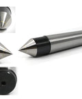 Ultra-Precise MT3 Morse Taper Dead Center with 60 Degree Carbide Tip for CNC Milling Lathes and Turning Projects, side view