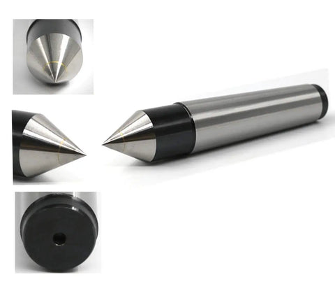 Ultra-Precise MT3 Morse Taper Dead Center with 60 Degree Carbide Tip for CNC Milling Lathes and Turning Projects, side view