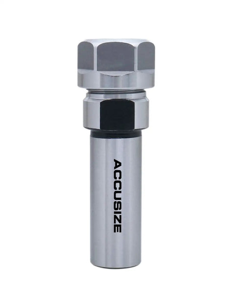 Pro Grade ER16 Collet Chuck Extension Rod 1.96 Inch Shank Length Alloy Steel 3/4 Inch Straight Shank Front View