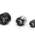 Durable Steel CNC Collet Nuts For Woodworking Machines That Fit ER11M ER16M ER20M in various sizes.