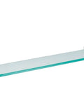 Preston Collection Decorative Glass Bathroom Vanity Shelf Chrome Finish 19.5 Inches Wide By 4 Inches Deep Sleek Space Saving Mounting Mirror Like