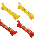 Hanging Line Level for Precise Horizontal Bubble Measuring in red and yellow colors, designed for accurate construction leveling.