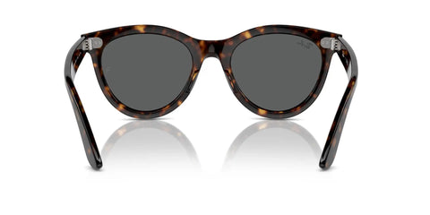 Wayfarer Style Sunglasses With Havana Frame And Dark Grey Lenses 51mm Classic Metal Front Rivets 100 Percent UV Protection
