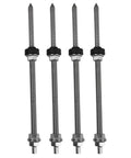 M10 Heavy Duty Hanger Bolts For Solar Panels With EPDM Seal And Locking Nut Stainless Steel Roof Mount Adapter, 4 Pack
