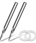 Premium Tungsten Steel Model Scriber Blades Pair with tape rolls, featuring sharp points for detailed drafting and engraving tasks.