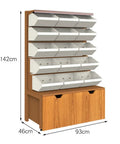 Heavy Duty 5 Tier Steel Storage Shelves Solid Adjustable Metal Rack System With Thick Wood Panels, 142cm tall with bins.