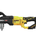 20 Volt Brushless Compact Cordless Drill With Half Inch Chuck For Stud And Joist Work Flexvolt Ready, side view showing chuck and grip.