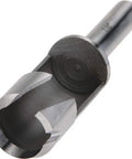 Close-up view of 7/8 inch cutter from Deep Plug Cutter Set For Woodworking, Six Piece Includes 3/8 Inch, 1/20 Inch, 5/8 Inch, 3/4 Inch, 7/8 Inch, And 1 Inch Cutters With A Sturdy Wooden Case For Safe Storage And Long Tenons Up To 2 1/8 Inches