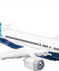 Boeing 737-8 Plane Building Kit With 340 High Quality Elements, Dope Moving Parts, Pilot And Passenger Figures, EU Made By A Brand