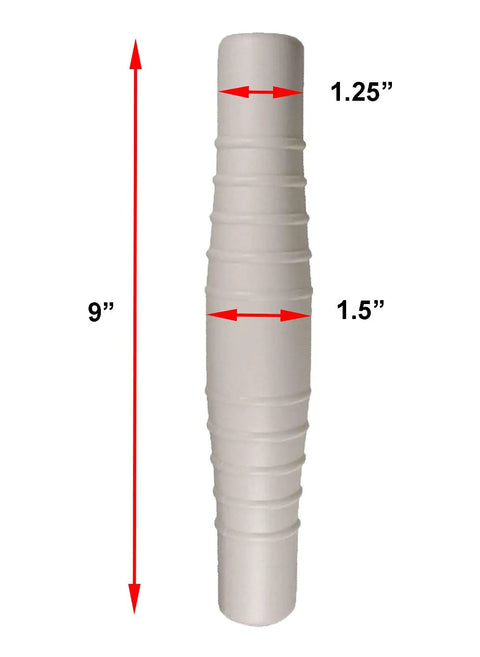 Universal 1-1/2-Inch By 1-1/4-Inch Pool Hose Coupling Connector Adapter For Above-Ground Inflatable Pools Vacuum Hose Filters Pumps Skimmers 9 Inch Length Rigid Inside Coupler 3 Pack, 9 in