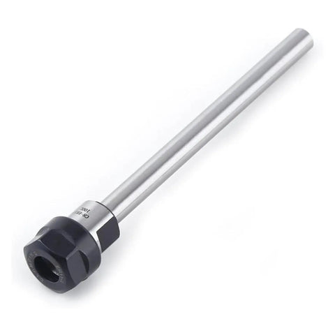Built Tough Heavy Duty Collet Extension Bar Featuring Precision Threaded Lock And Ultra Smooth Eight Millimeter Cylindrical Shank