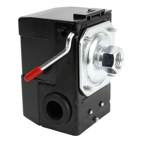 Built Tough Air Compressor Pressure Switch Control, 26 Amp, Single Port, 135-175 PSI Range, NPT 1/4 Inlet, black casing
