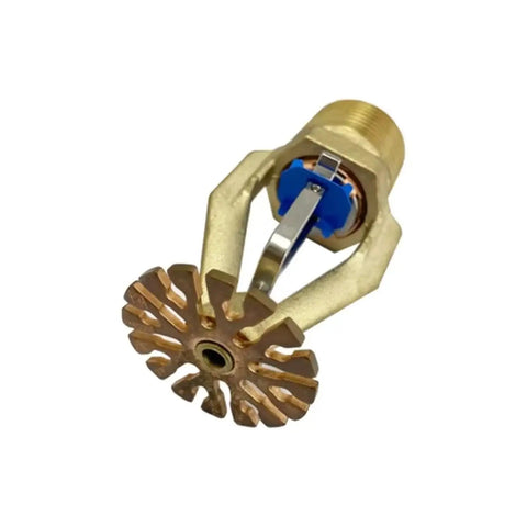 Heavy Duty UL FM Approved Upright Fire Sprinkler With Sleek Glass Bulb Trigger, brass material, designed for fire protection use.