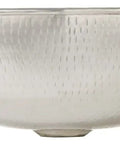 Bohr Hammered Nickel Vessel Sink for Bathroom, 14 Inch, Above Counter Style, side view showing handcrafted nickel finish