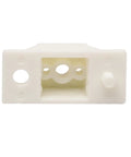 Twenty Pack Heavy Duty Plastic Drawer Slide Cabinet Side Spacers Three Quarter Inch Profile for easy installation shown in white plastic.