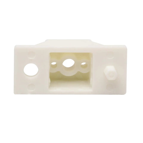 Twenty Pack Heavy Duty Plastic Drawer Slide Cabinet Side Spacers Three Quarter Inch Profile for easy installation shown in white plastic.