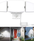 35W LED Security Flood Light Outdoor with Motion Sensor, Dusk to Dawn Auto Brightness, IP65 Weatherproof, Three Adjustable Heads
