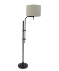 Rustic Industrial Black Table Lamp With Adjustable Arm And Knobby Metal Base 34 And A Half Inches Tall for ambient lighting