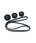 Heavy Duty Tensioner Pulley V Belt Kit For Mercedes Benz W169 W245 A Class Models Fit 180 And 200 With 2.0 L Four Cylinder Engine Stops Squeak Slippage Vibes Keep Power On The Road black belt and three pulleys
