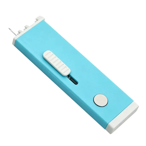 Automatic Needle Threader With Seam Unpicker For Home Sewing Machines Easy Threading Tool For Beginners And Novices No-Fuss Quick Threading Smooth Sewing Sessions Makes Needle Changes Fast And Simple. blue retractable plastic sewing tool
