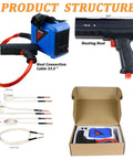Induction bolt heater kit with blue 1800W unit, flameless handheld heat tool and four coils in box