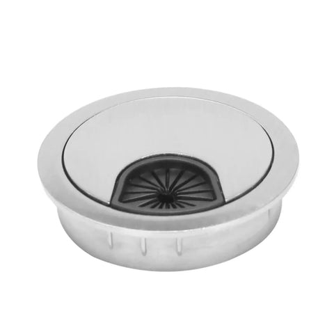 Eight Piece Desk Grommet Cable Hole Cover Kit For Clean Cord Management On Home Office And Computer Desks 53mm Zinc Alloy Durable Frame Smooth Finish Lets Cables Pass Through Easily And Keeps Your Workspace Neat And Slick., desk grommet top view