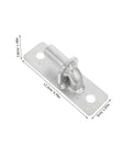 Heavy Duty Wall Mount Fence Post Hinges For Exterior Barn Doors Built Like A Tank With Rust Resistant Finish and Kick Ass Strength, showing silver zinc-coated hinge.