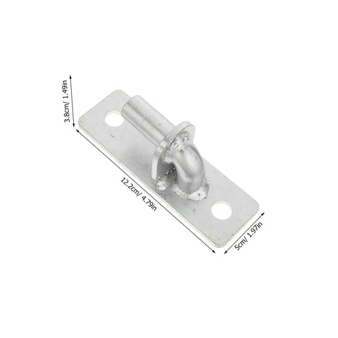 Heavy Duty Wall Mount Fence Post Hinges For Exterior Barn Doors Built Like A Tank With Rust Resistant Finish and Kick Ass Strength, showing silver zinc-coated hinge.