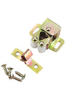 Elastic Tension Double Roller Cabinet Catch Kit With 40 Sets No-Fuss Install Copper Tone Metal Shell Two Piece Mount System