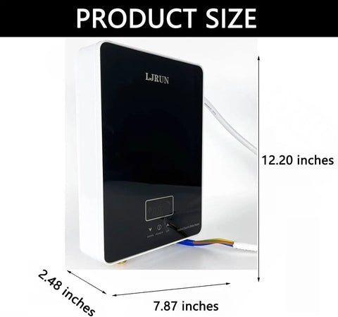Instant 240V 6kW Tankless Electric Water Heater On Demand Hot Water For Kitchen And Bathroom With Self Modulating Tech Black Finish