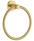 Wall Mounted Brushed Gold Towel Ring Crafted From Solid 304 Stainless Steel Rustproof and Built Tough for Bathroom Decor