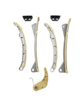 12 Pc Premium Alloy Engine Timing Chain Kit For Kia Sedona Hyundai Genesis And Palisade 3.3l 3.8l With Guides Rails And Tensioner Perfect Fit Upgrade Your Ride Today. timing chain guides and tensioner set on white background