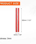 Premium Top Shelf Heavy Duty Invisible Acrylic Hinges With Rust Proof Stainless Steel Shaft Self Adhesive Continuous Piano Hinge Three Pack, size 300x42mm, thickness 3mm.